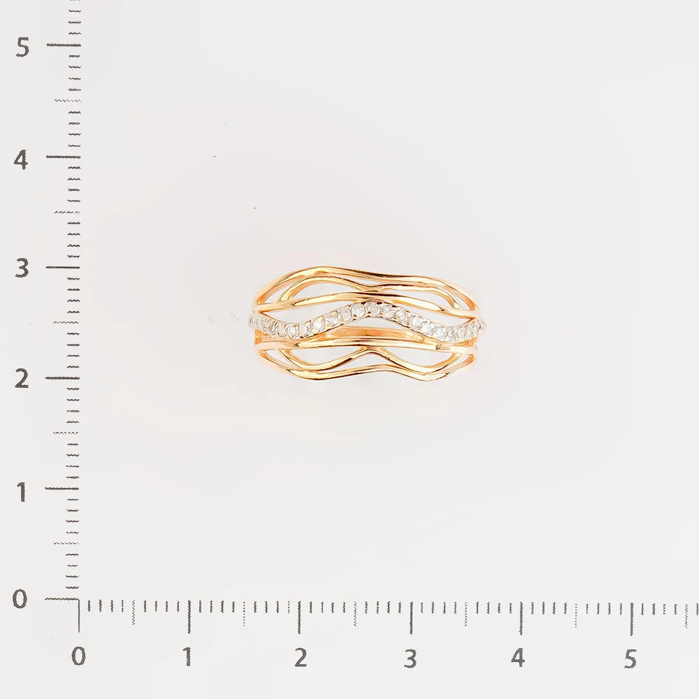 Кольцо с бриллиантом из красного золота 585 пробы