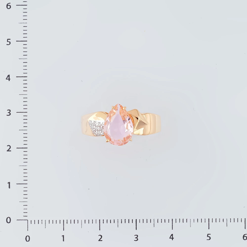 Кольцо с ситаллом из красного золота 585 пробы