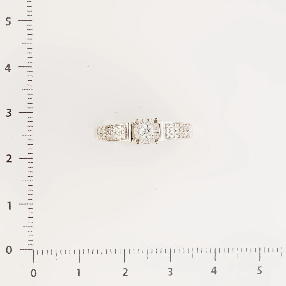 Кольцо с бриллиантом из белого золота 585 пробы