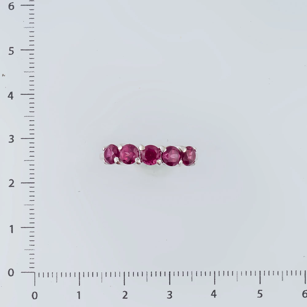 Кольцо с родолитом из белого золота 585 пробы