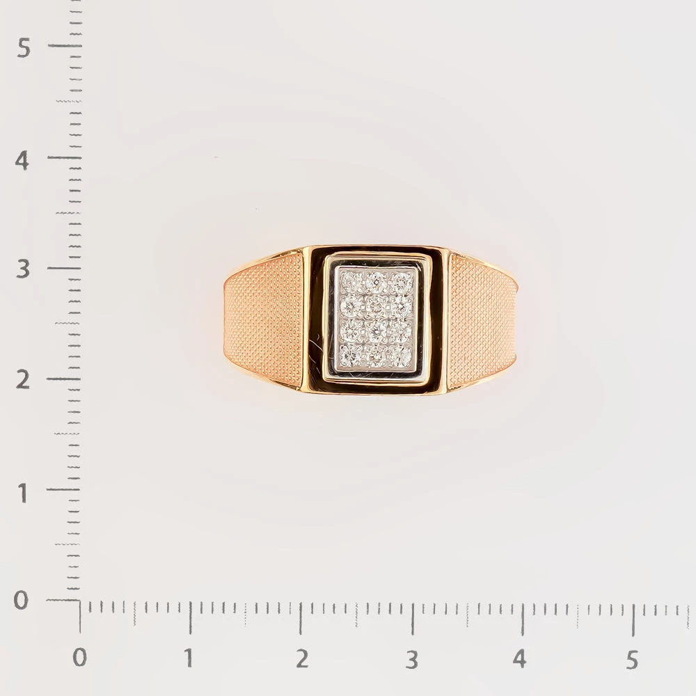 Кольцо с бриллиантом из красного золота 585 пробы