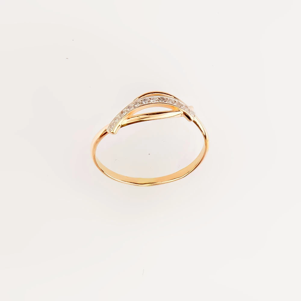 Кольцо с бриллиантом из красного золота 585 пробы