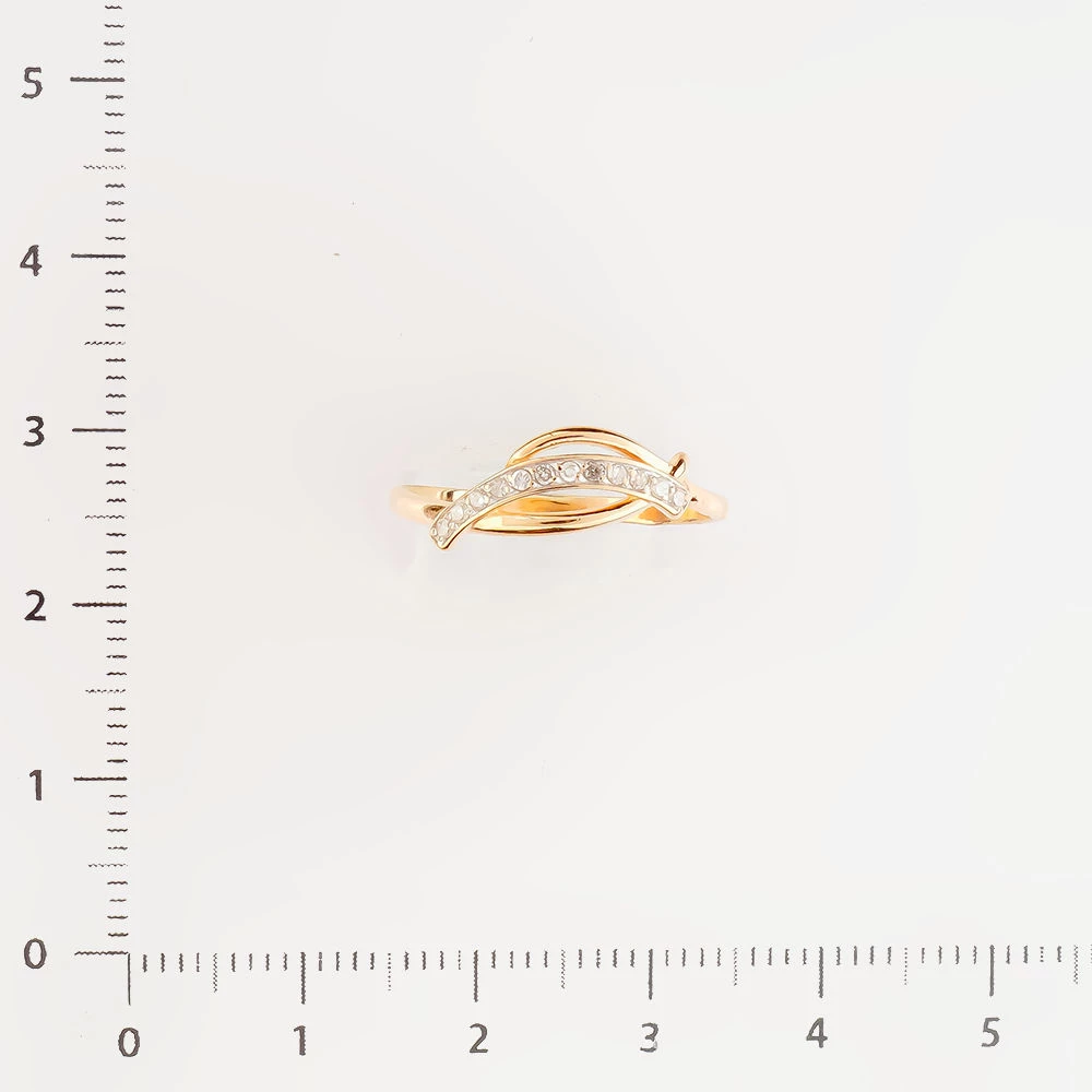 Кольцо с бриллиантом из красного золота 585 пробы