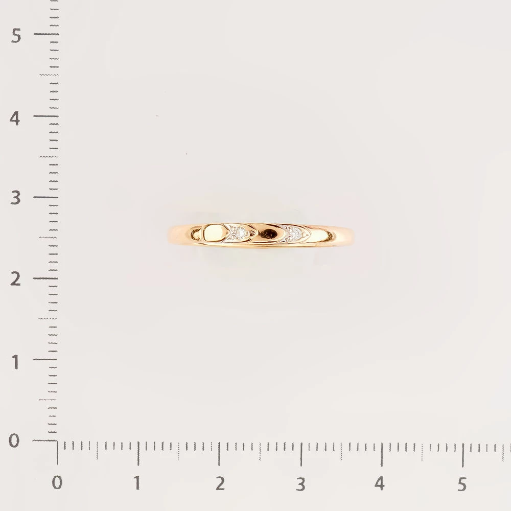 Кольцо с бриллиантом из красного золота 585 пробы