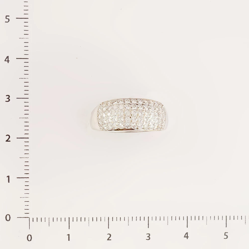 Кольцо с фианитом из белого золота 585 пробы