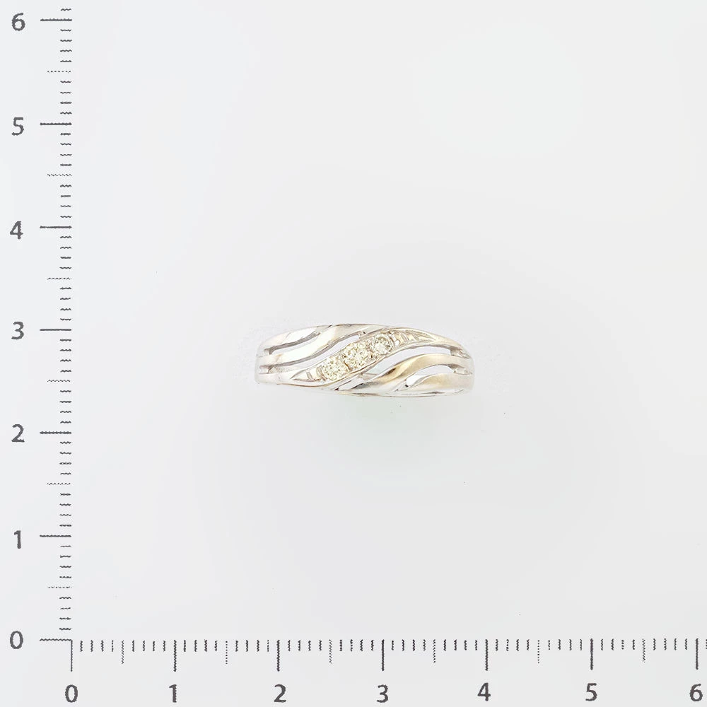 Кольцо с бриллиантом из белого золота 585 пробы