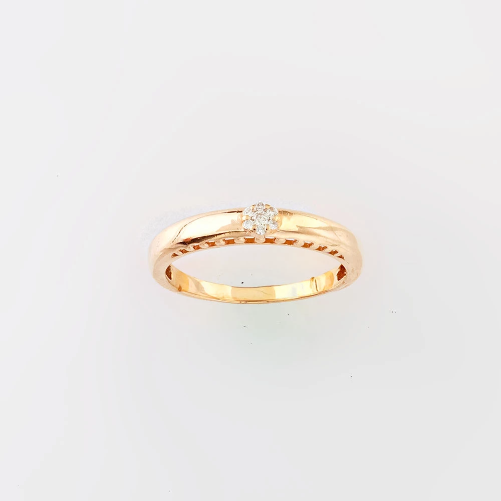 Кольцо с бриллиантом из красного золота 585 пробы