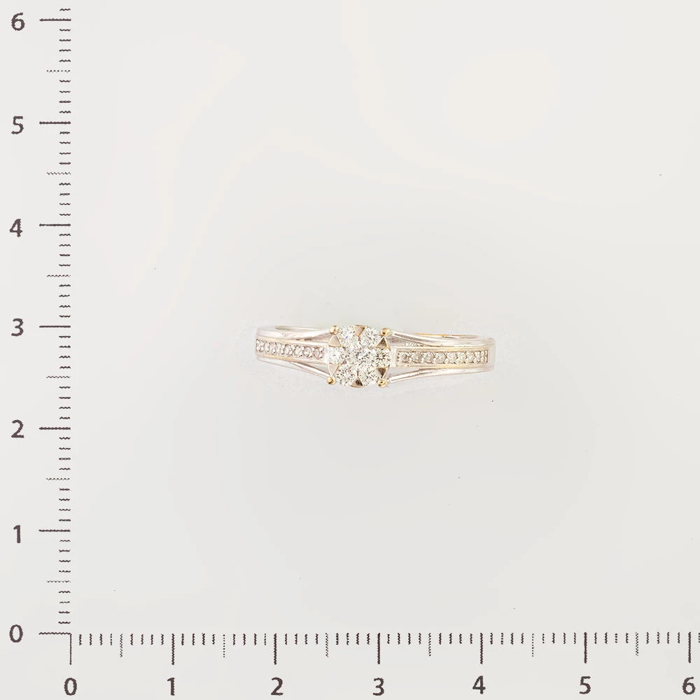 Кольцо с бриллиантом из белого золота 585 пробы