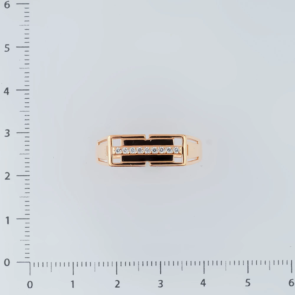 Кольцо с фианитом из красного золота 585 пробы Кольцо с фианитом из красного золота 585 пробы