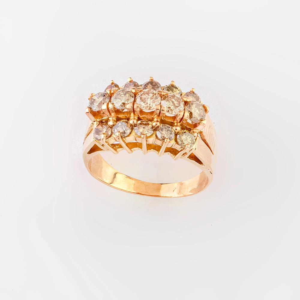 Кольцо с бриллиантом из красного золота 583 пробы