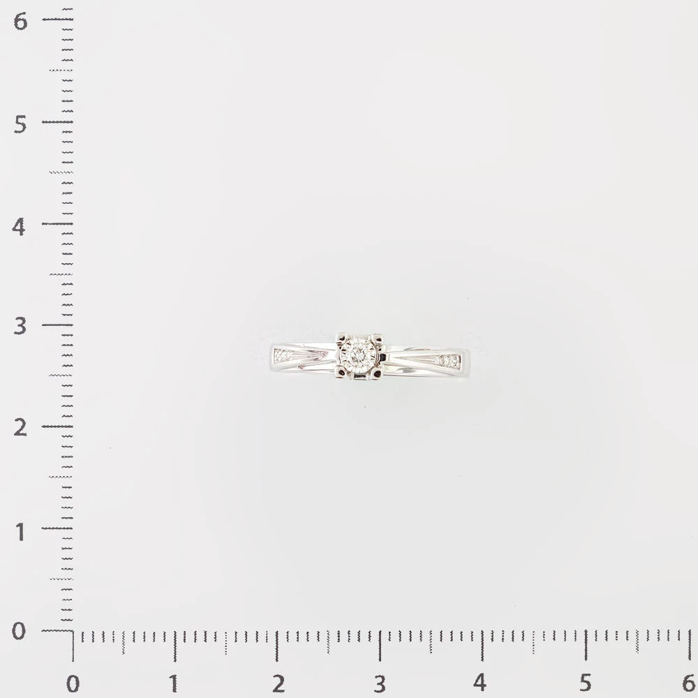 Кольцо с бриллиантом из белого золота 585 пробы