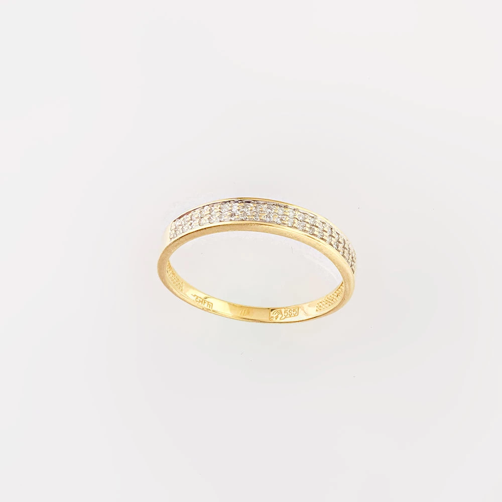 Кольцо с бриллиантом из желтого золота 585 пробы