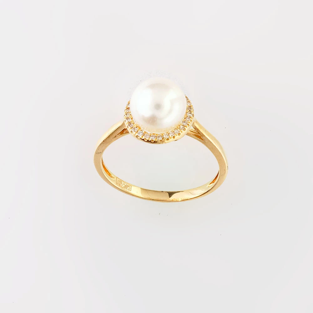 Кольцо с бриллиантом из желтого золота 585 пробы