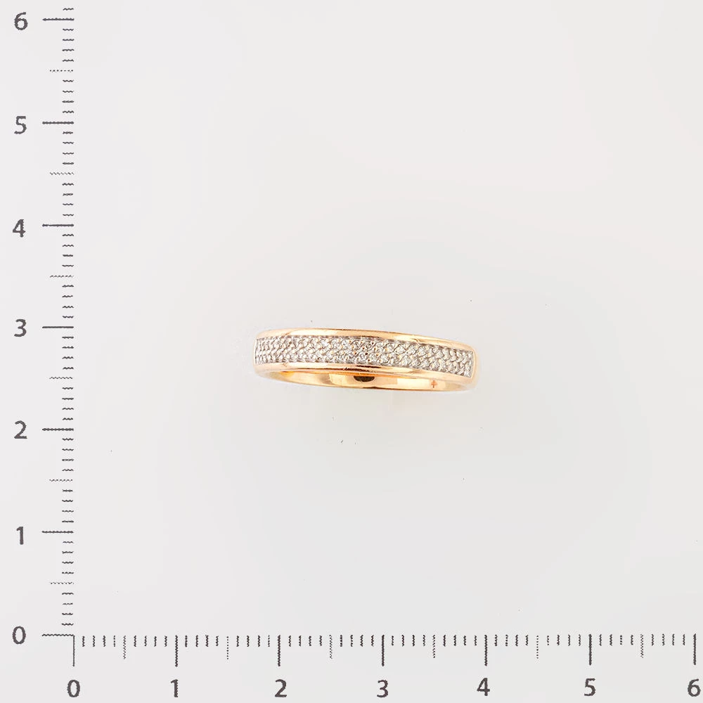 Кольцо с бриллиантом из красного золота 585 пробы