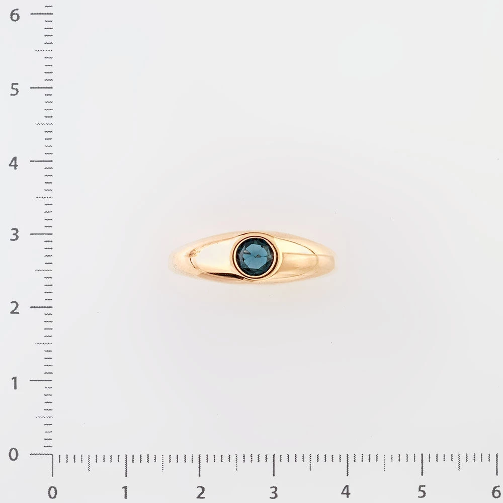 Кольцо с топазом лондон из красного золота 585 пробы