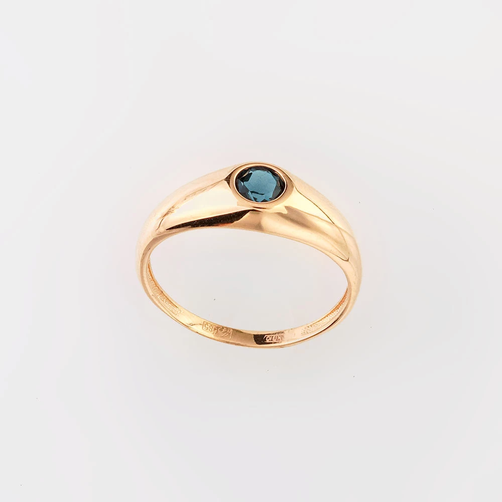 Кольцо с топазом лондон из красного золота 585 пробы