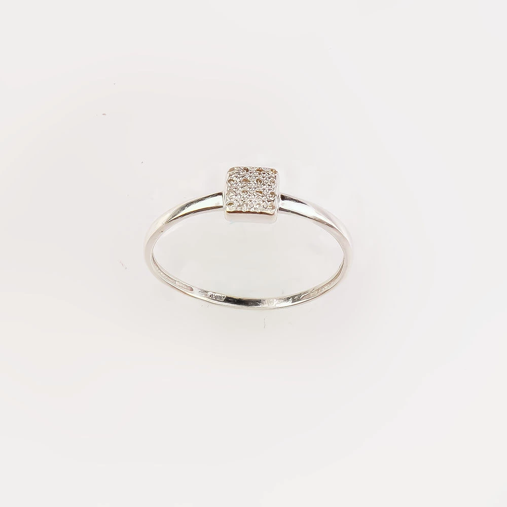 Кольцо с бриллиантом из белого золота 585 пробы