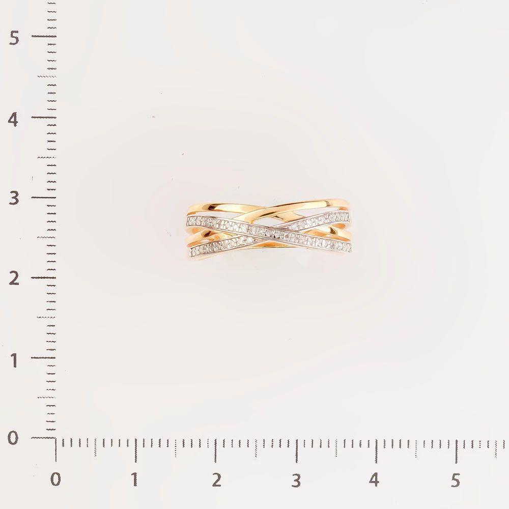 Кольцо с бриллиантом из красного золота 585 пробы