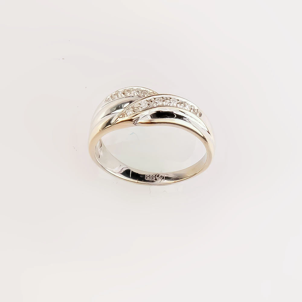 Кольцо с бриллиантом из белого золота 585 пробы