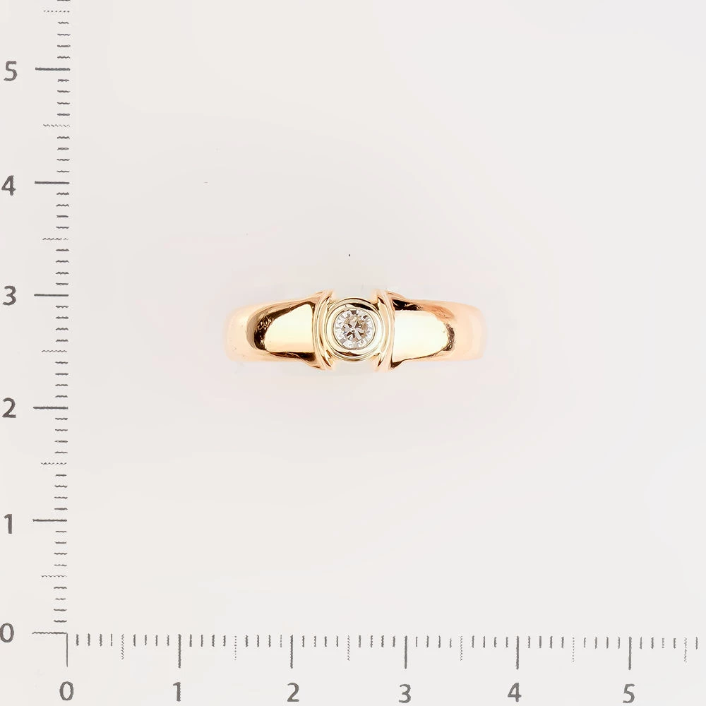 Кольцо с бриллиантом из красного золота 585 пробы