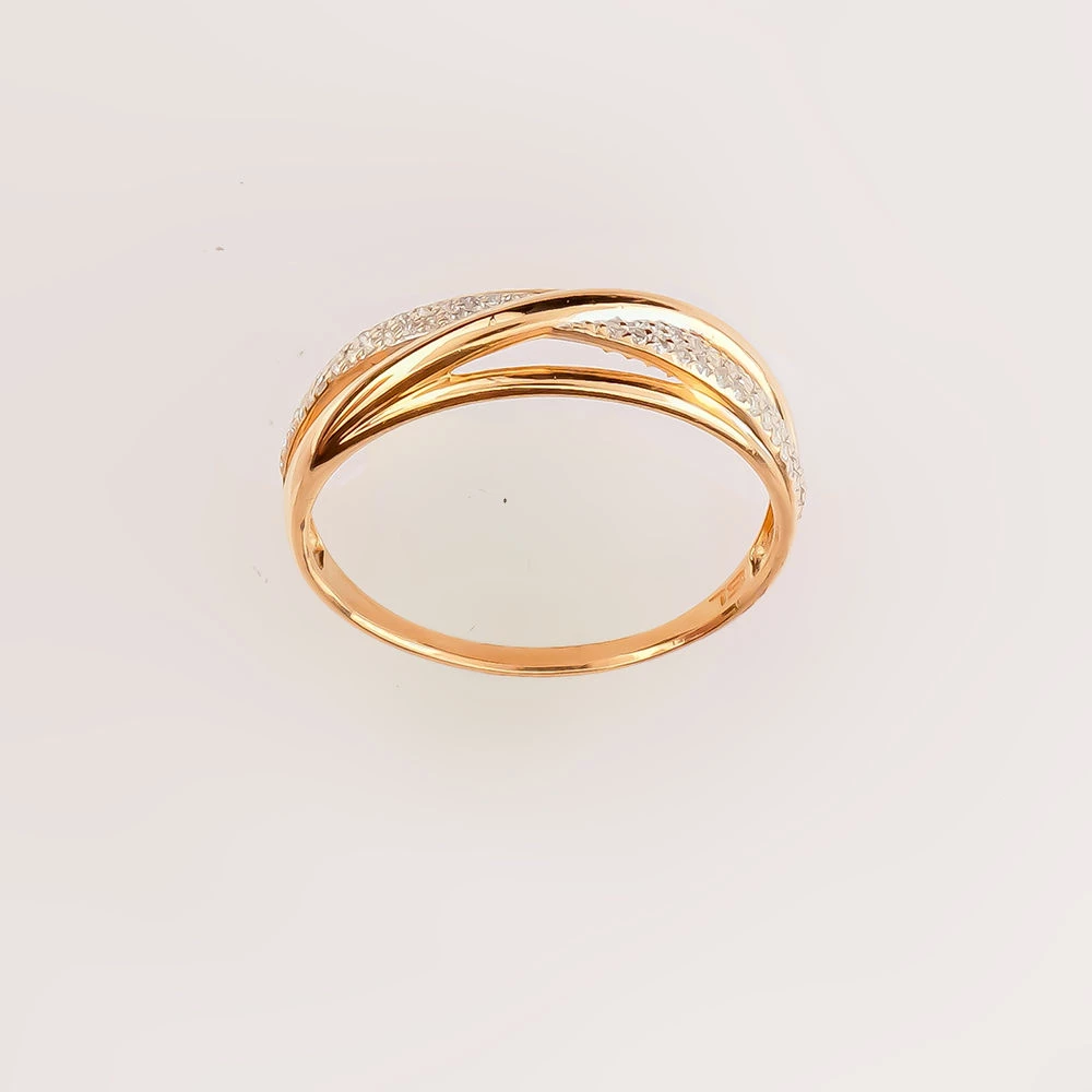 Кольцо с бриллиантом из красного золота 585 пробы