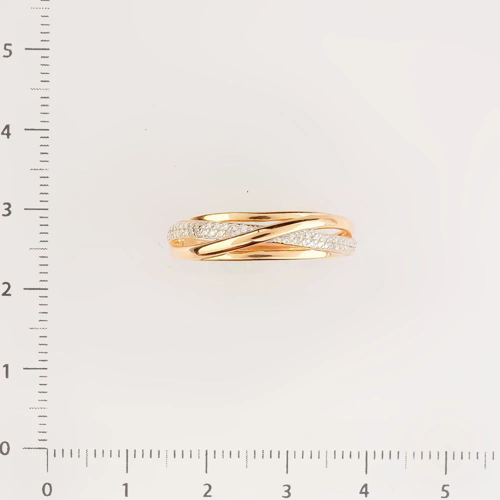 Кольцо с бриллиантом из красного золота 585 пробы