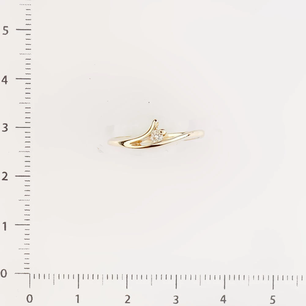 Кольцо с бриллиантом из белого золота 585 пробы