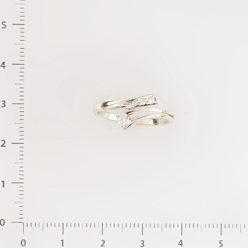 Кольцо с бриллиантом из белого золота 585 пробы