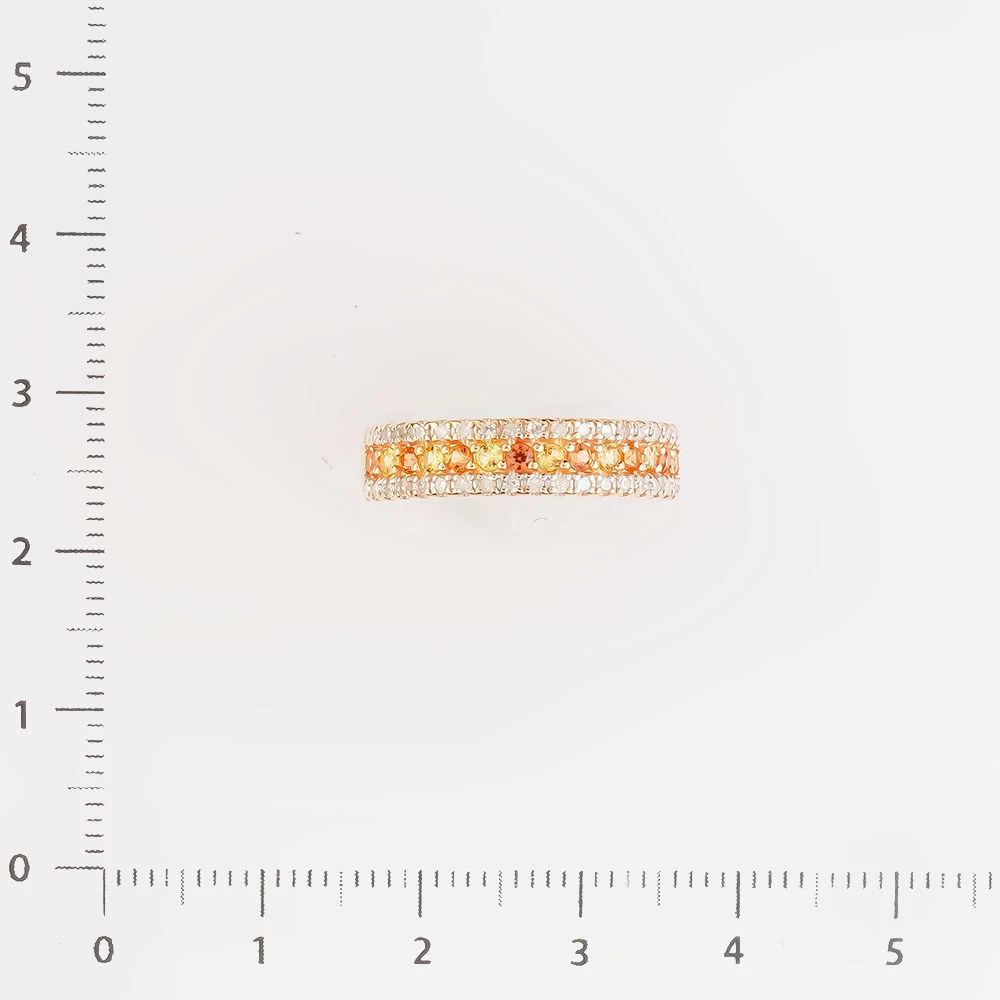 Кольцо с ситаллом из красного золота 585 пробы