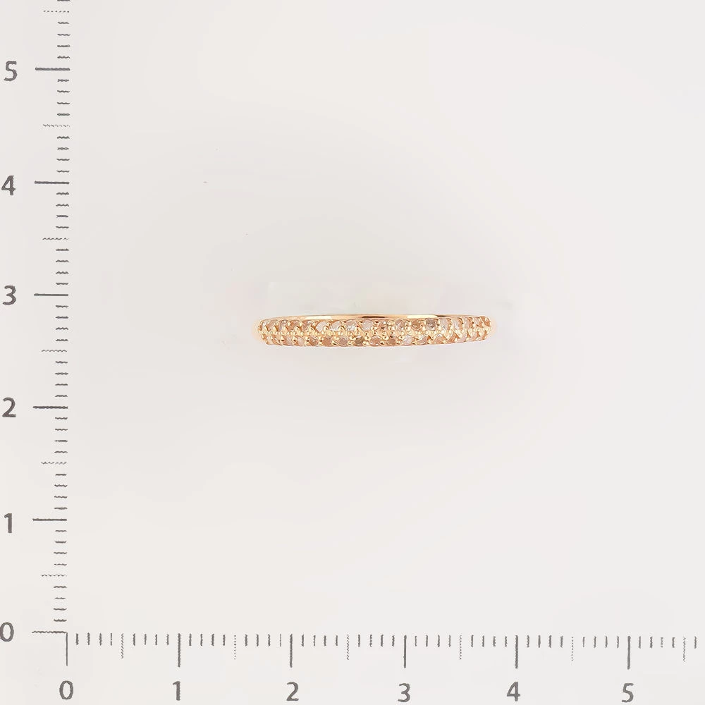 Кольцо с бриллиантом из красного золота 585 пробы