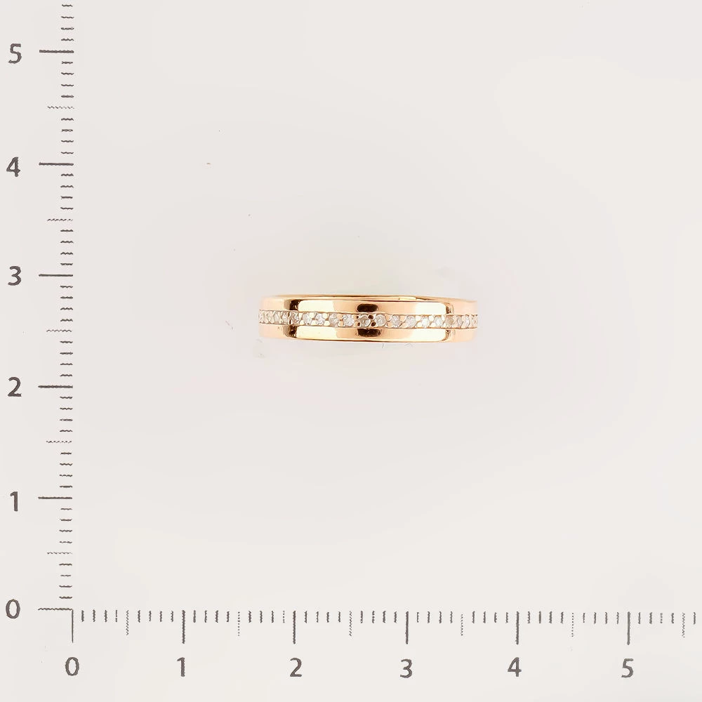 Кольцо с бриллиантом из красного золота 585 пробы