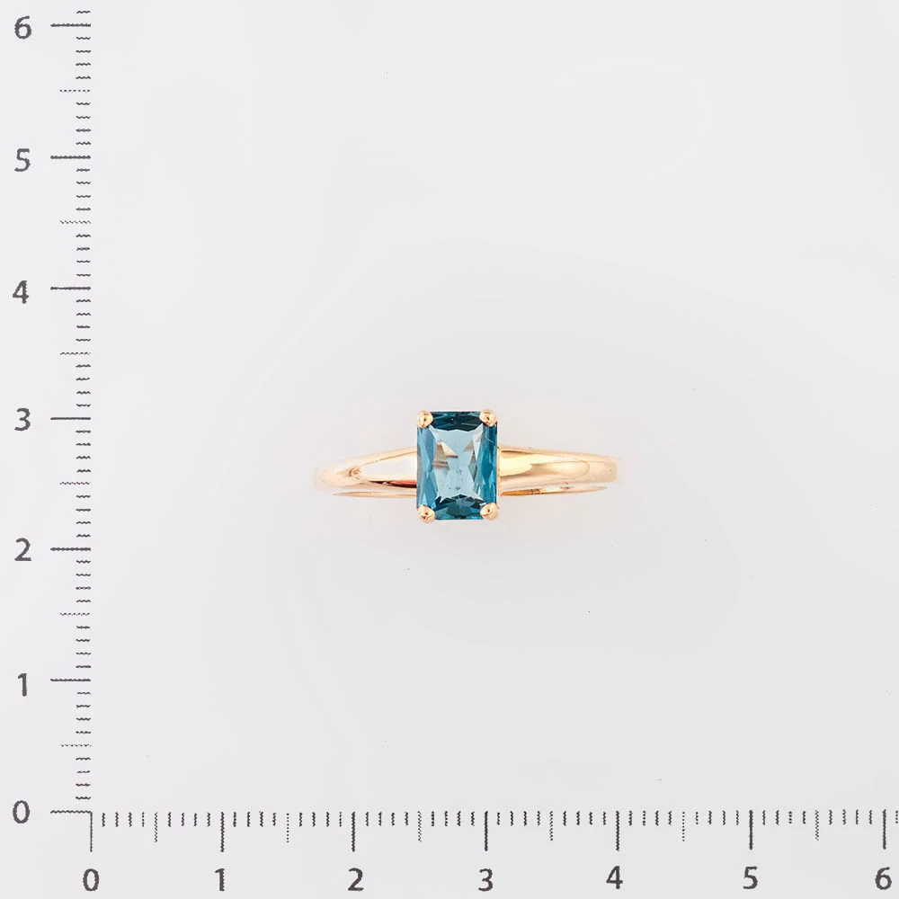 Кольцо с топазом лондон из красного золота 585 пробы