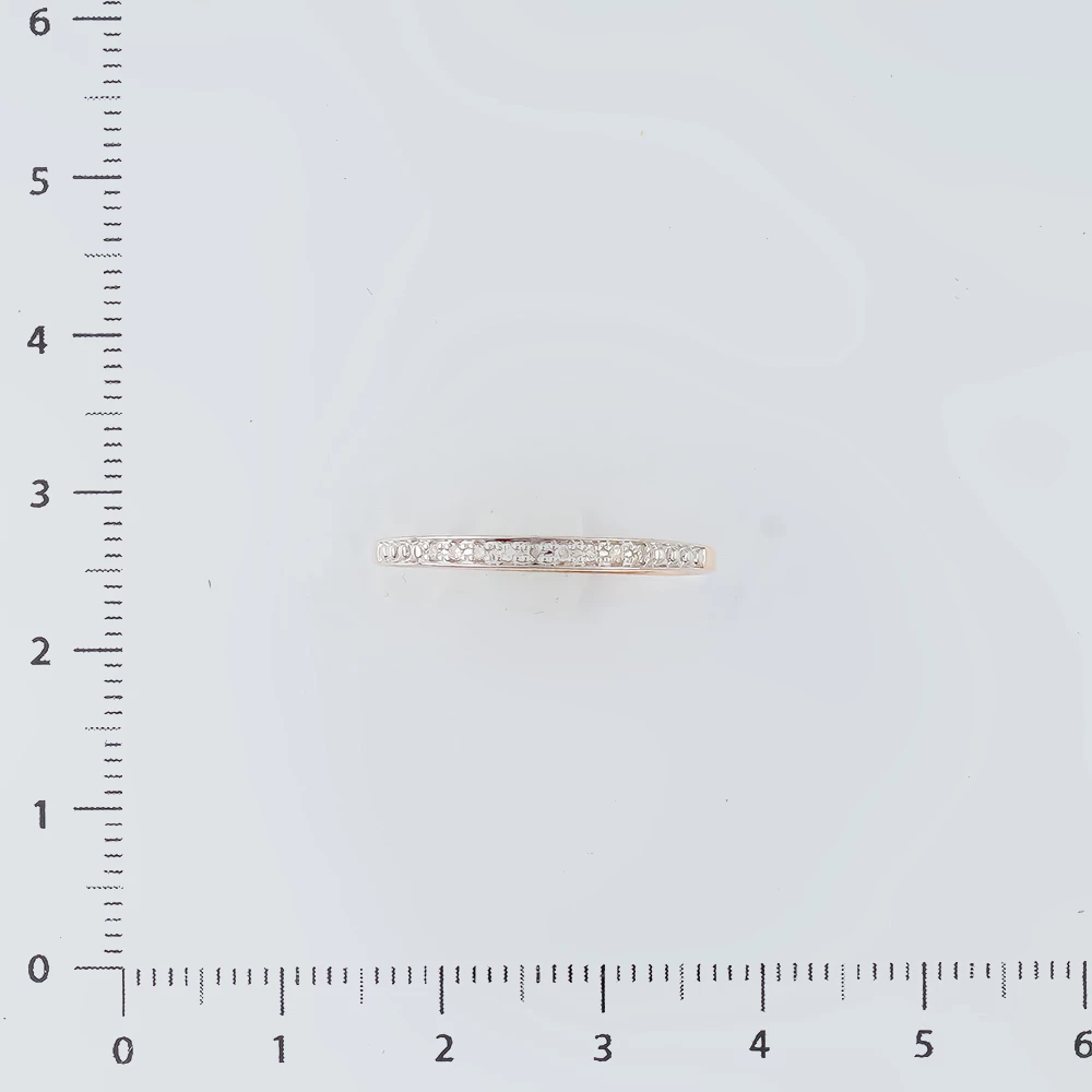 Кольцо с бриллиантом из красного золота 585 пробы