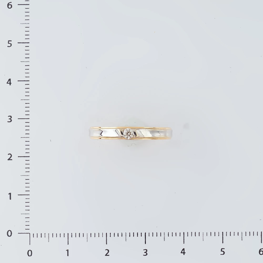 Кольцо с бриллиантом из желтого золота 585 пробы