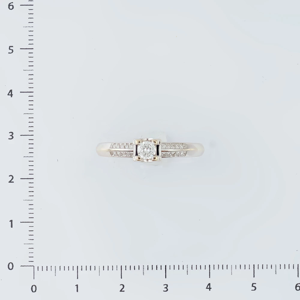 Кольцо с бриллиантом из белого золота 585 пробы