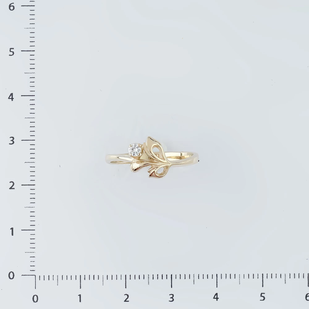 Кольцо с бриллиантом из белого золота 585 пробы