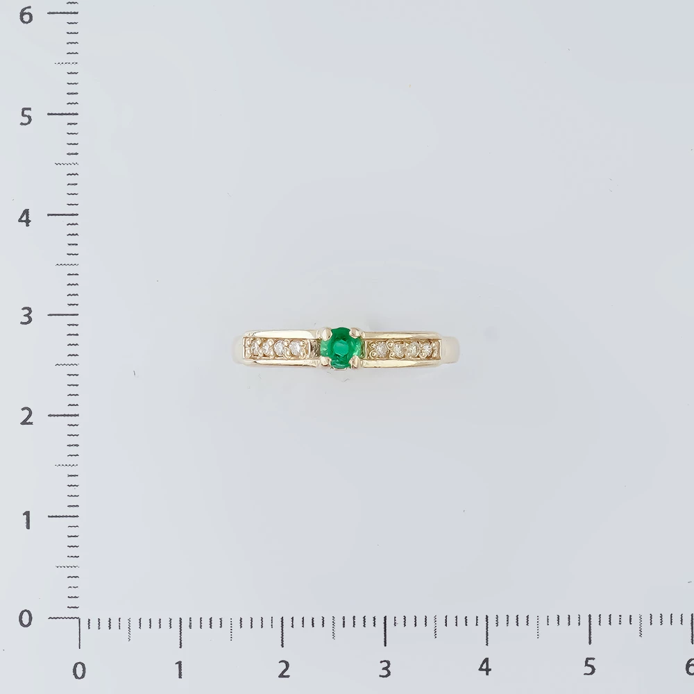 Кольцо с изумрудом из белого золота 585 пробы