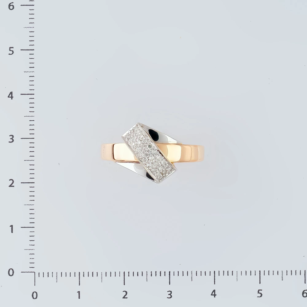 Кольцо с бриллиантом из красного золота 585 пробы