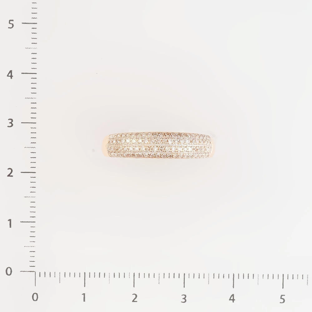 Кольцо с бриллиантом из красного золота 585 пробы