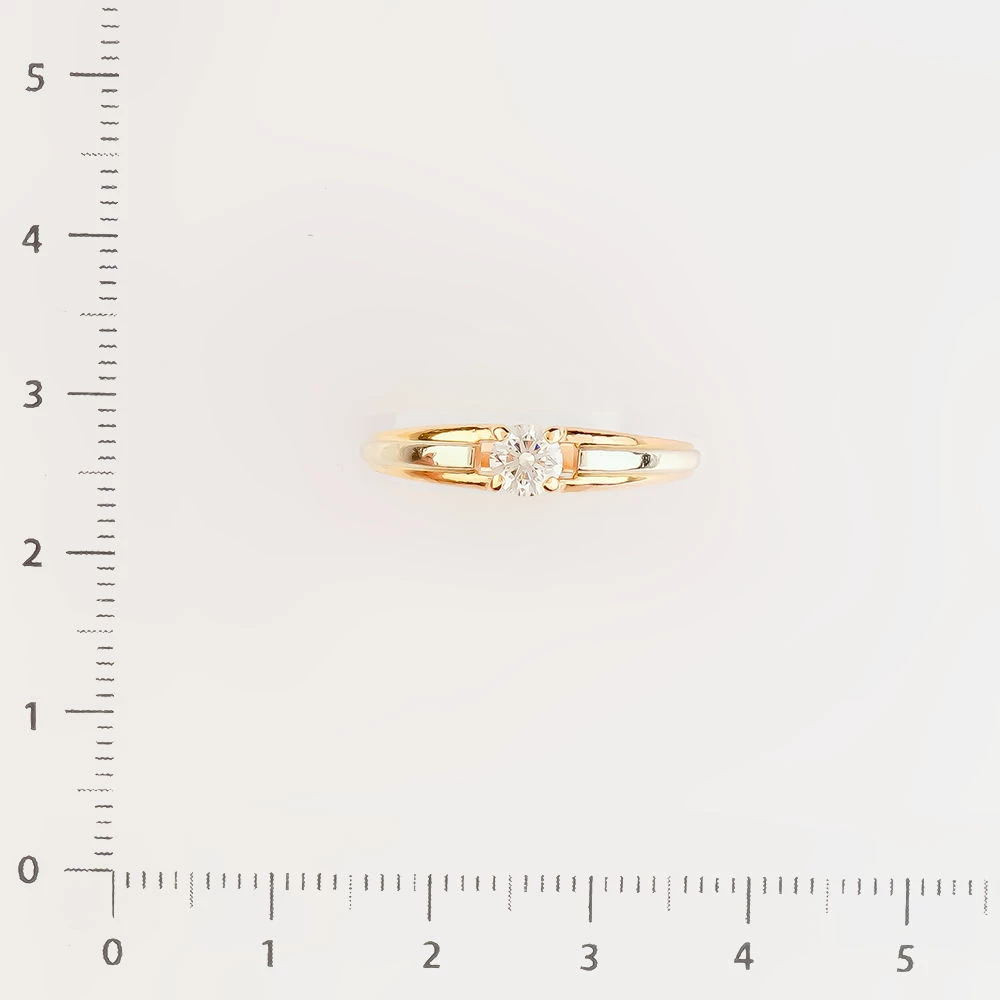 Кольцо с бриллиантом из красного золота 585 пробы