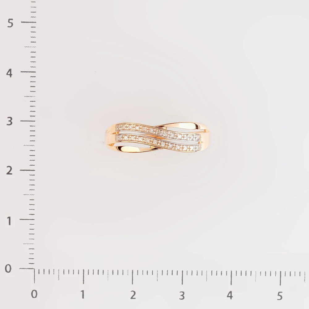 Кольцо с бриллиантом из красного золота 585 пробы