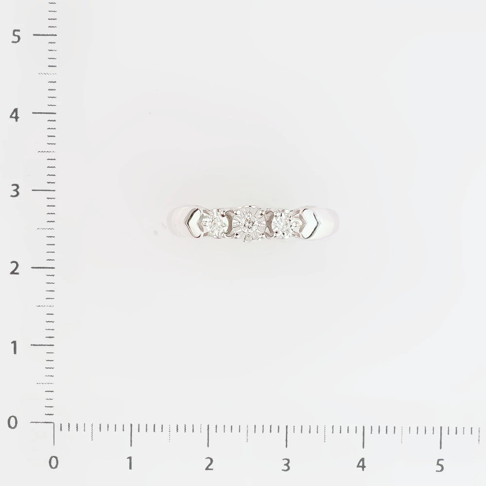 Кольцо с бриллиантом из белого золота 585 пробы