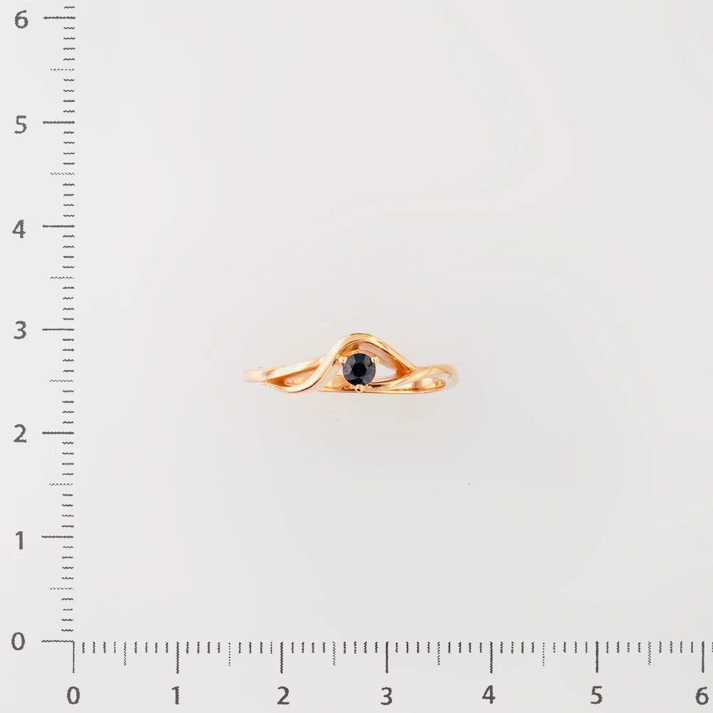 Кольцо с сапфиром из красного золота 585 пробы