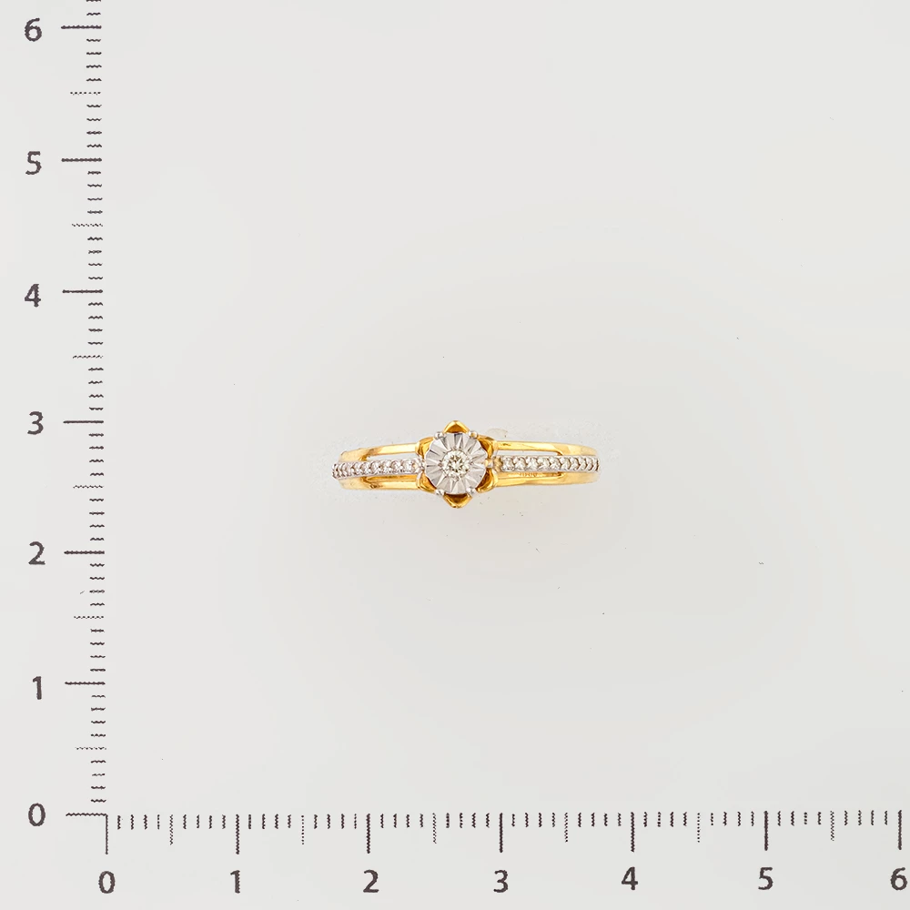 Кольцо с бриллиантом из красного золота 585 пробы