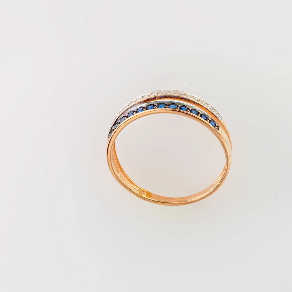 Кольцо с бриллиантом из красного золота 585 пробы