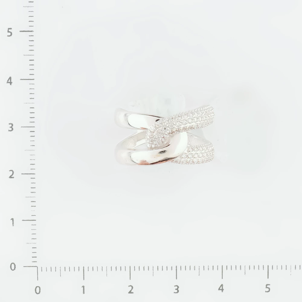 Кольцо с фианитом из белого золота 585 пробы