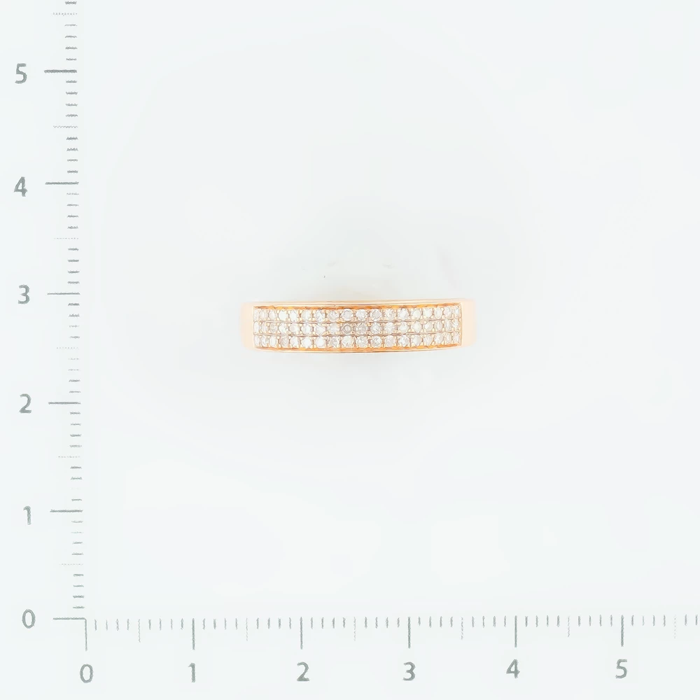 Кольцо с бриллиантом из красного золота 585 пробы