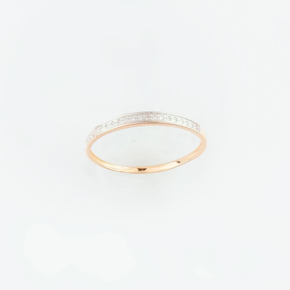 Кольцо с бриллиантом из красного золота 585 пробы