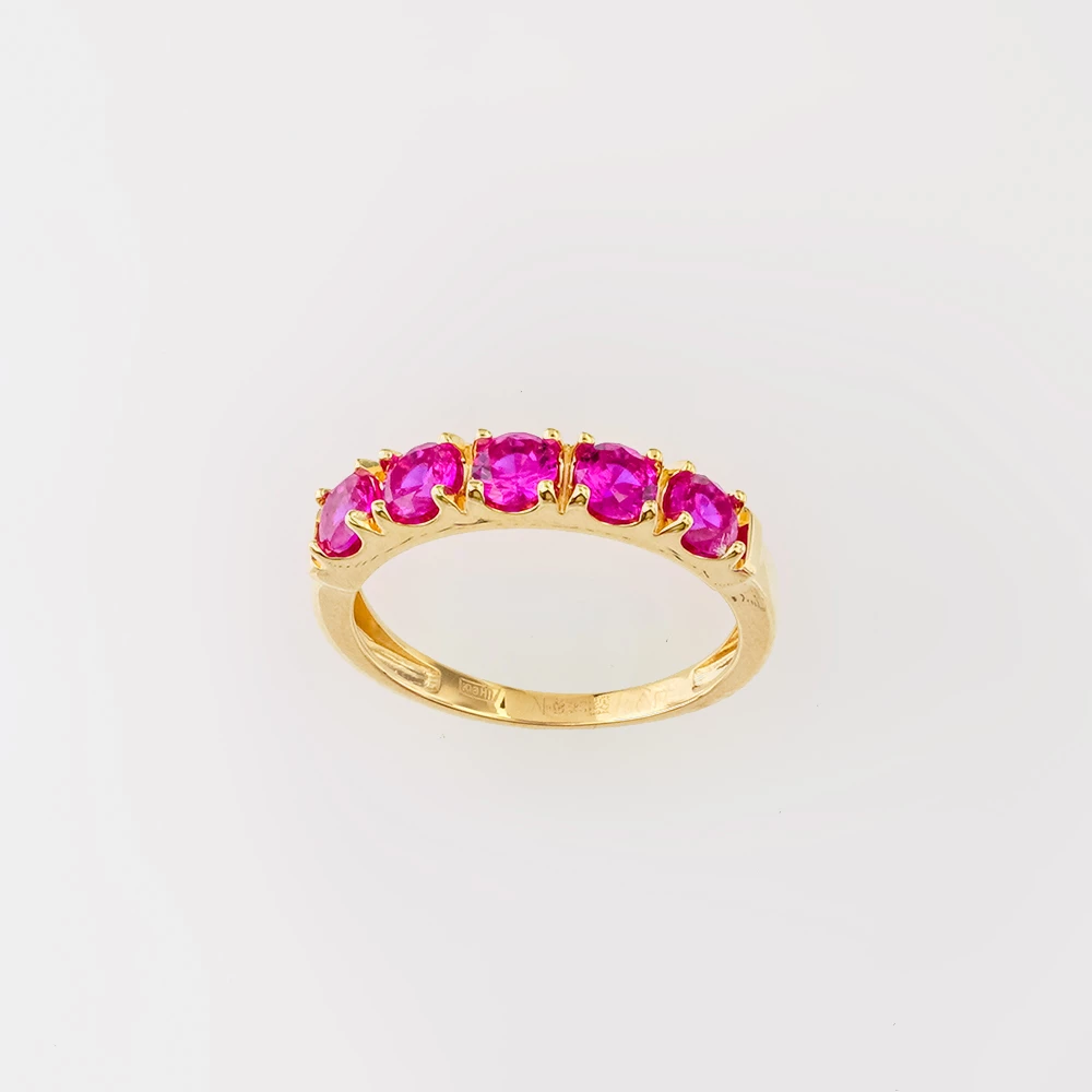 Кольцо с фианитом из желтого золота 585 пробы Кольцо с фианитом из желтого золота 585 пробы