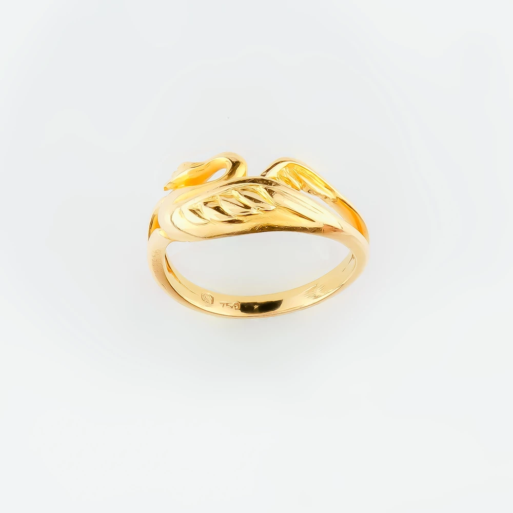 Кольцо из желтого золота 750 пробы